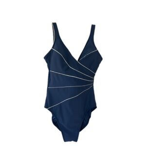 Miraclesuit, one piece bathing suit;